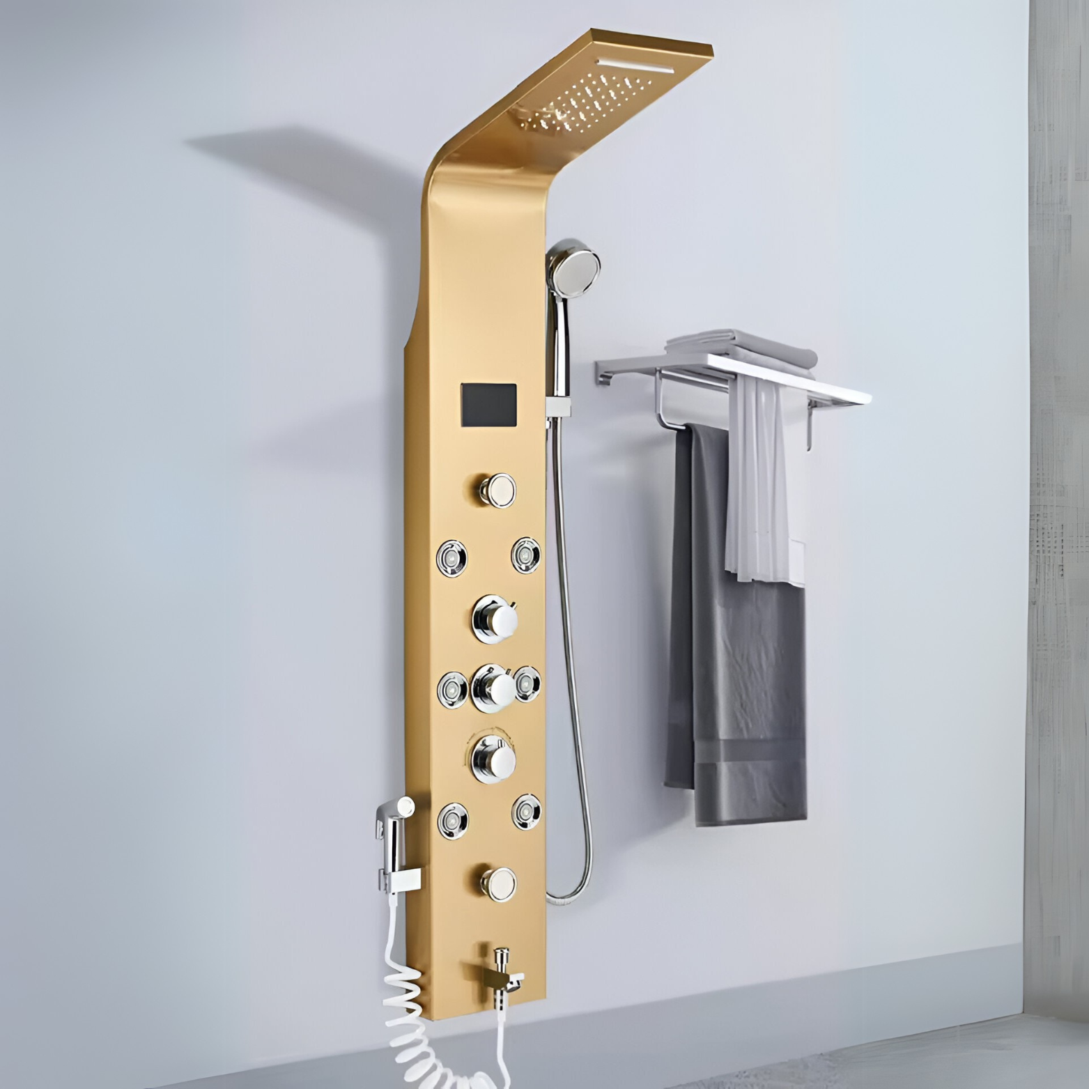 Brushed Gold Digital shower set column