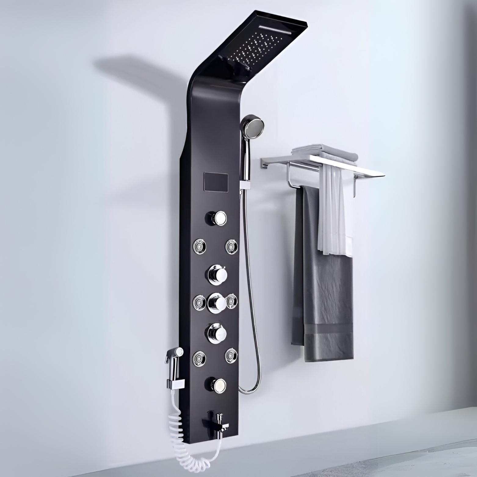 Black Digital shower set column