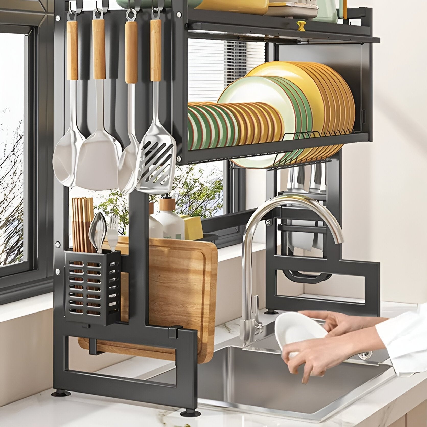 Kitchen Over The Sink Dish Rack