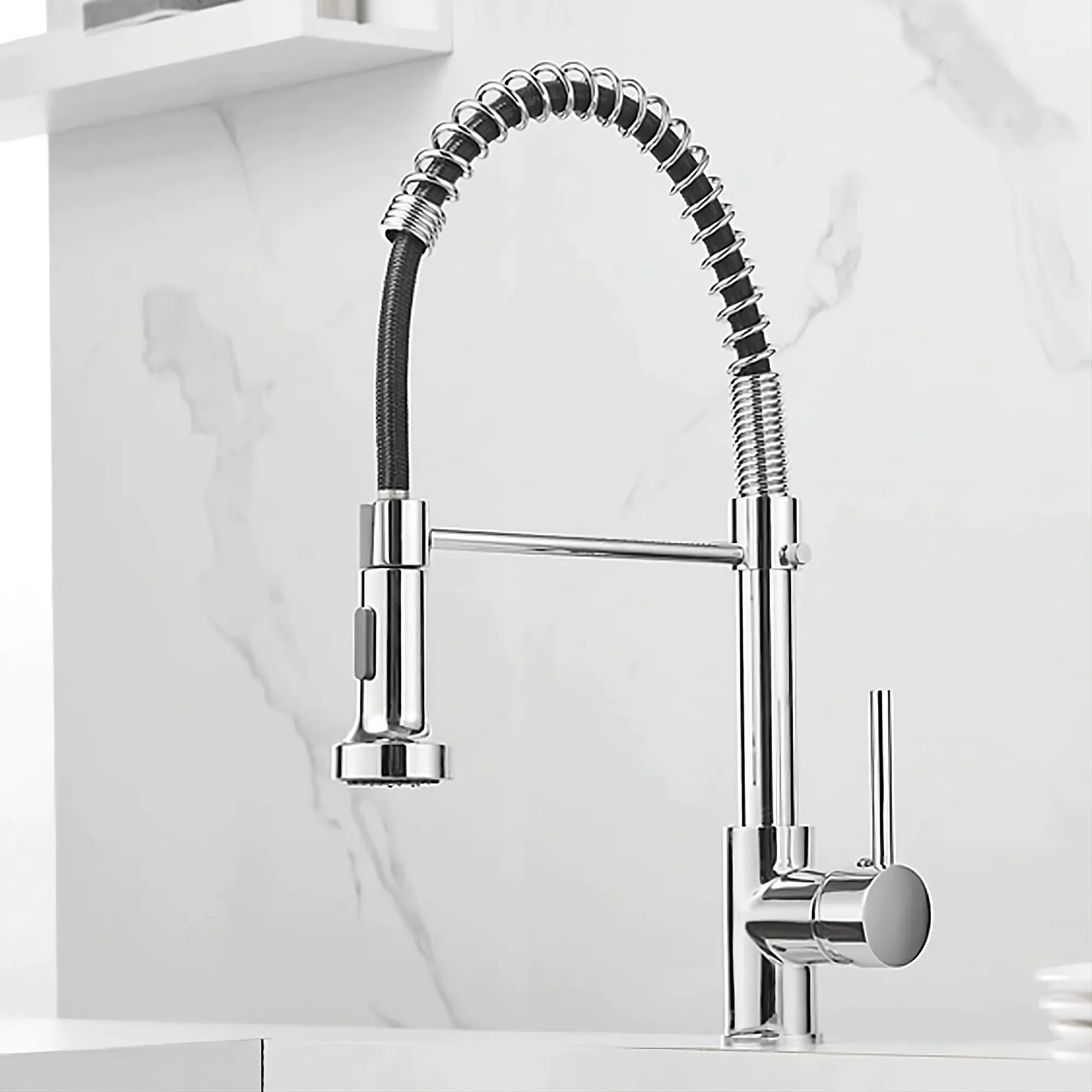 Chrome Halmstad pull-out kitchen faucet