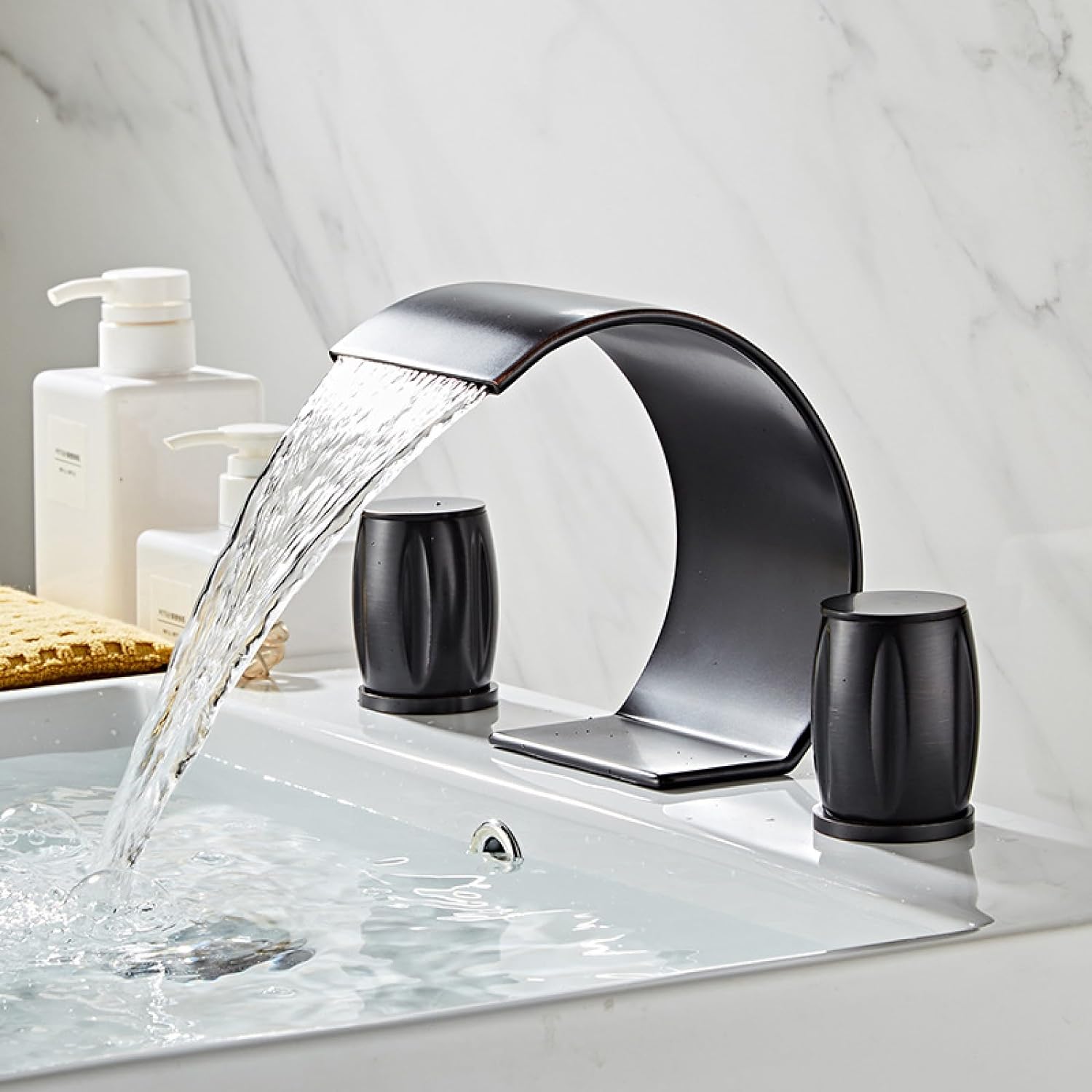 Bali - Bathroom Washbasin Waterfall Faucet Split Three-Piece