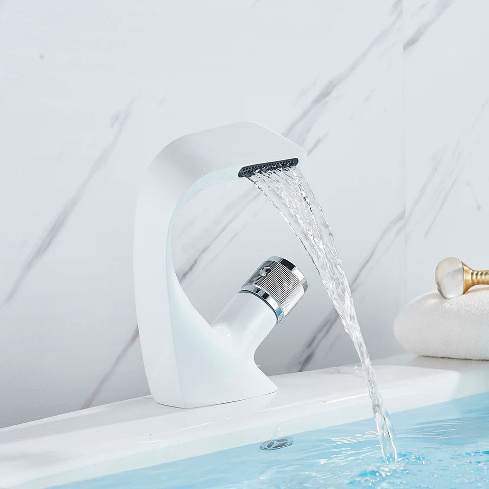 Bodo - Modern Waterfall Basin Bathroom Sink Faucet Single Handle Single Hole