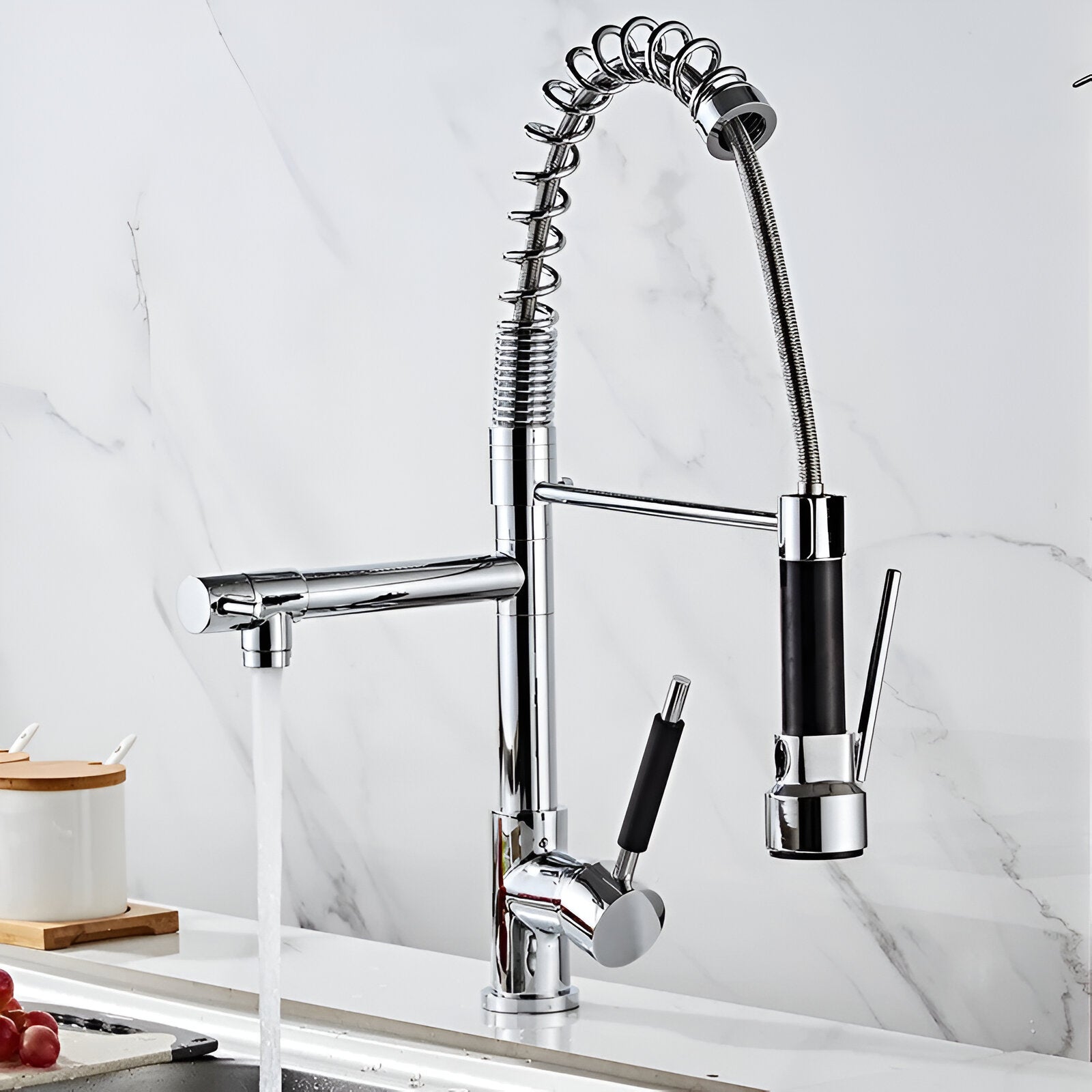 Pull-Down Kitchen Faucet In Chrome Color