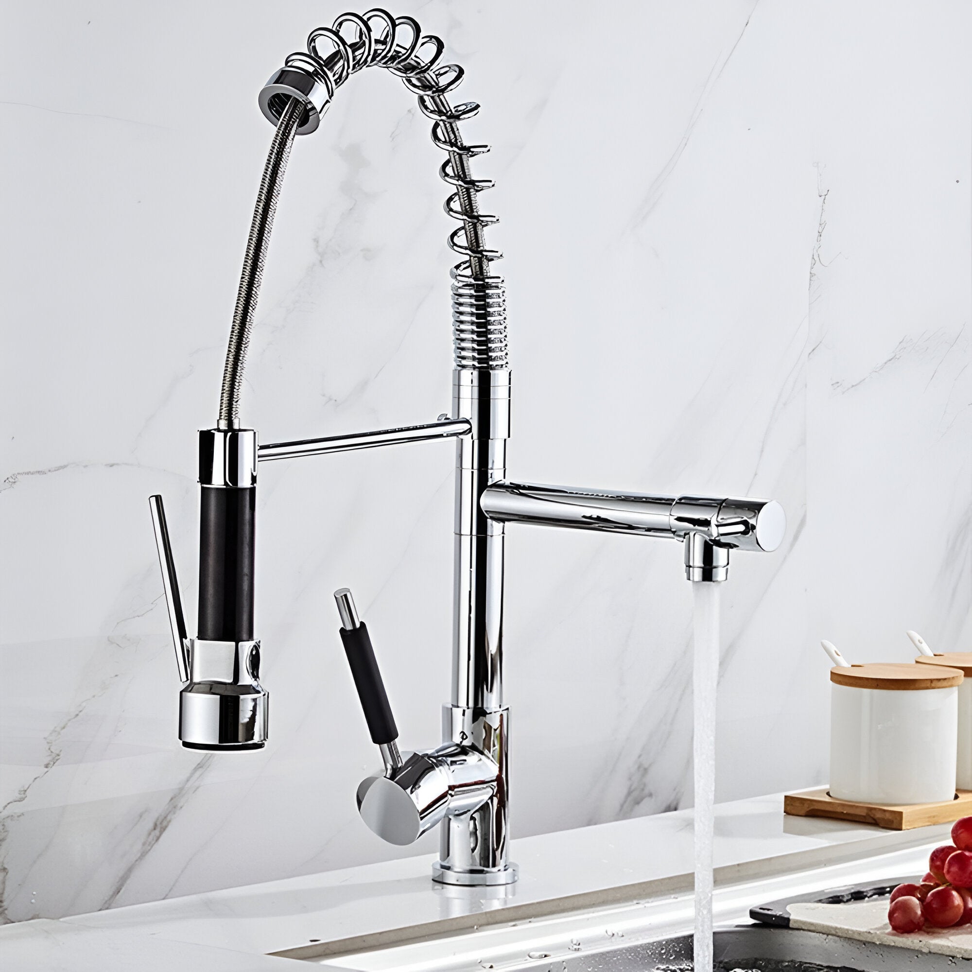 Pull-Down Kitchen Faucet In Chrome Color