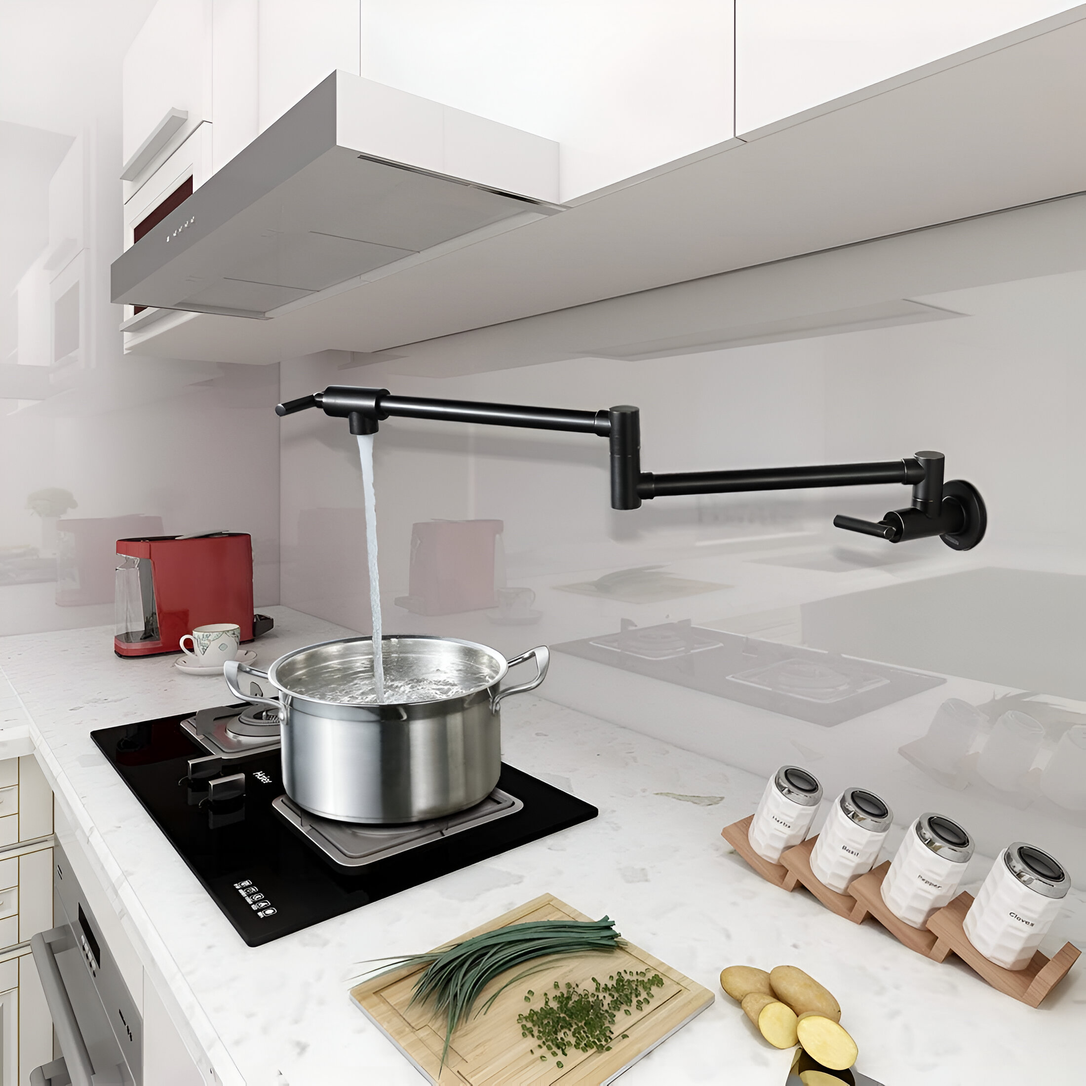 jorstad pot filler foldable wall mounted kitchen faucet