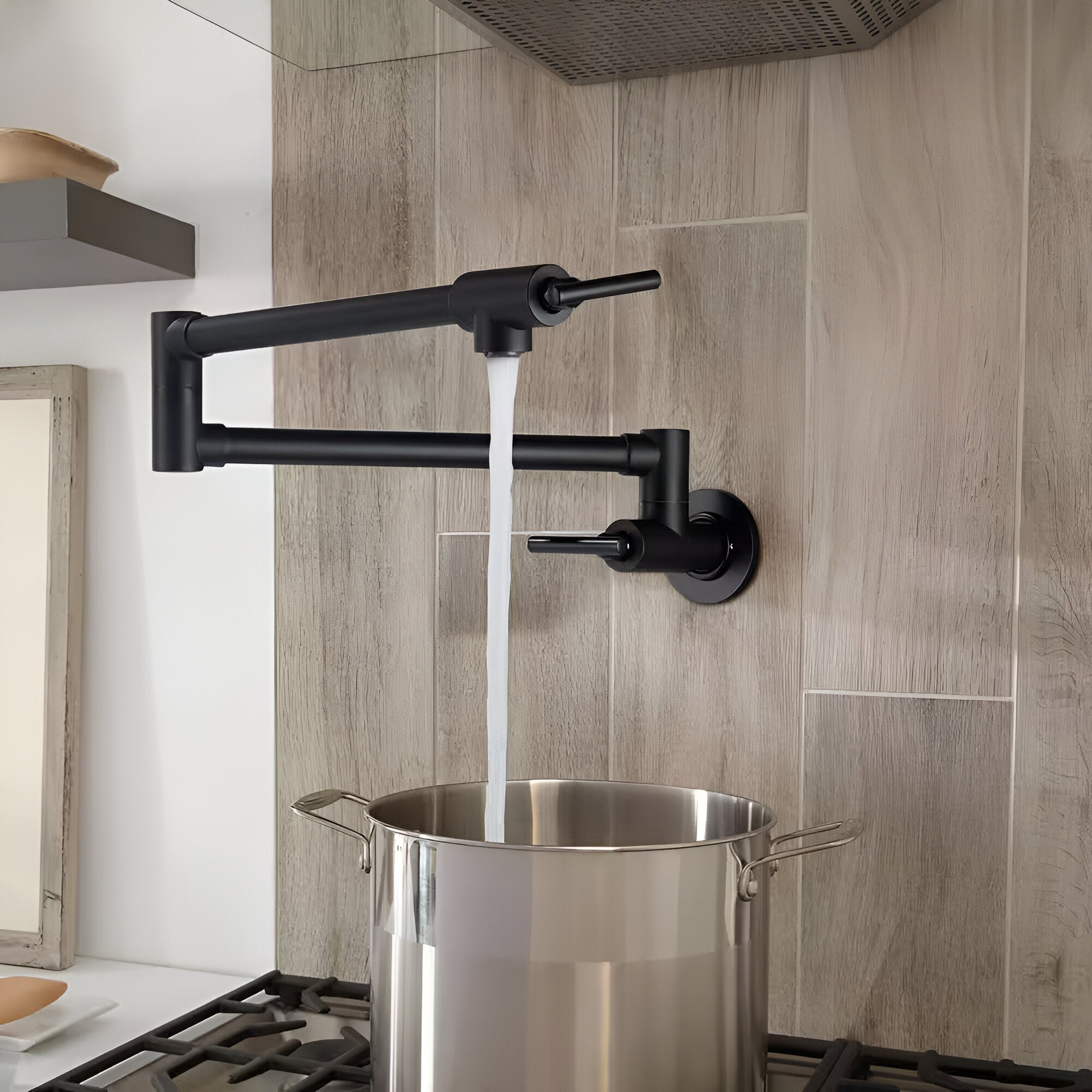 jorstad wall mounted black faucet