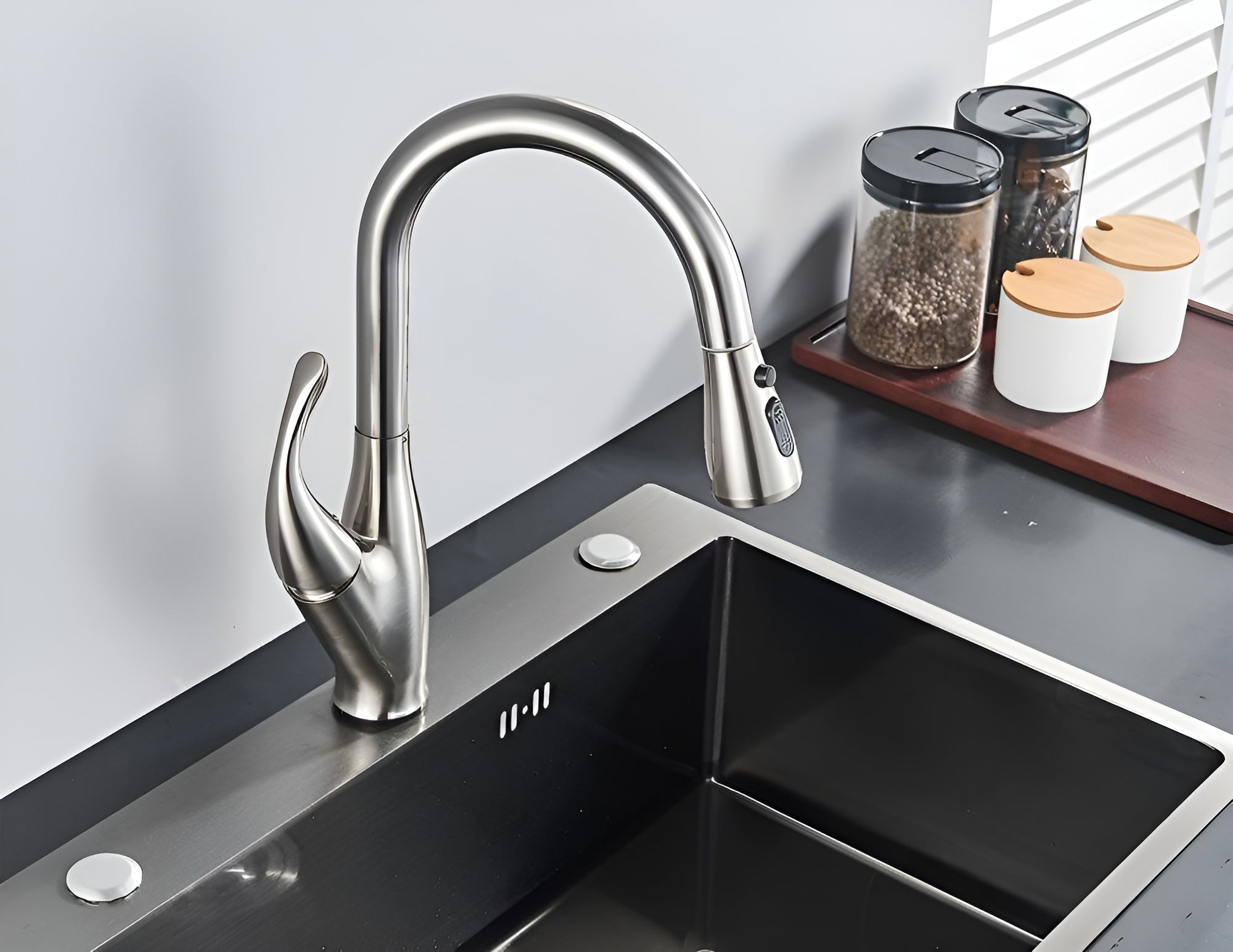 Kitchen deck mounted faucet halden