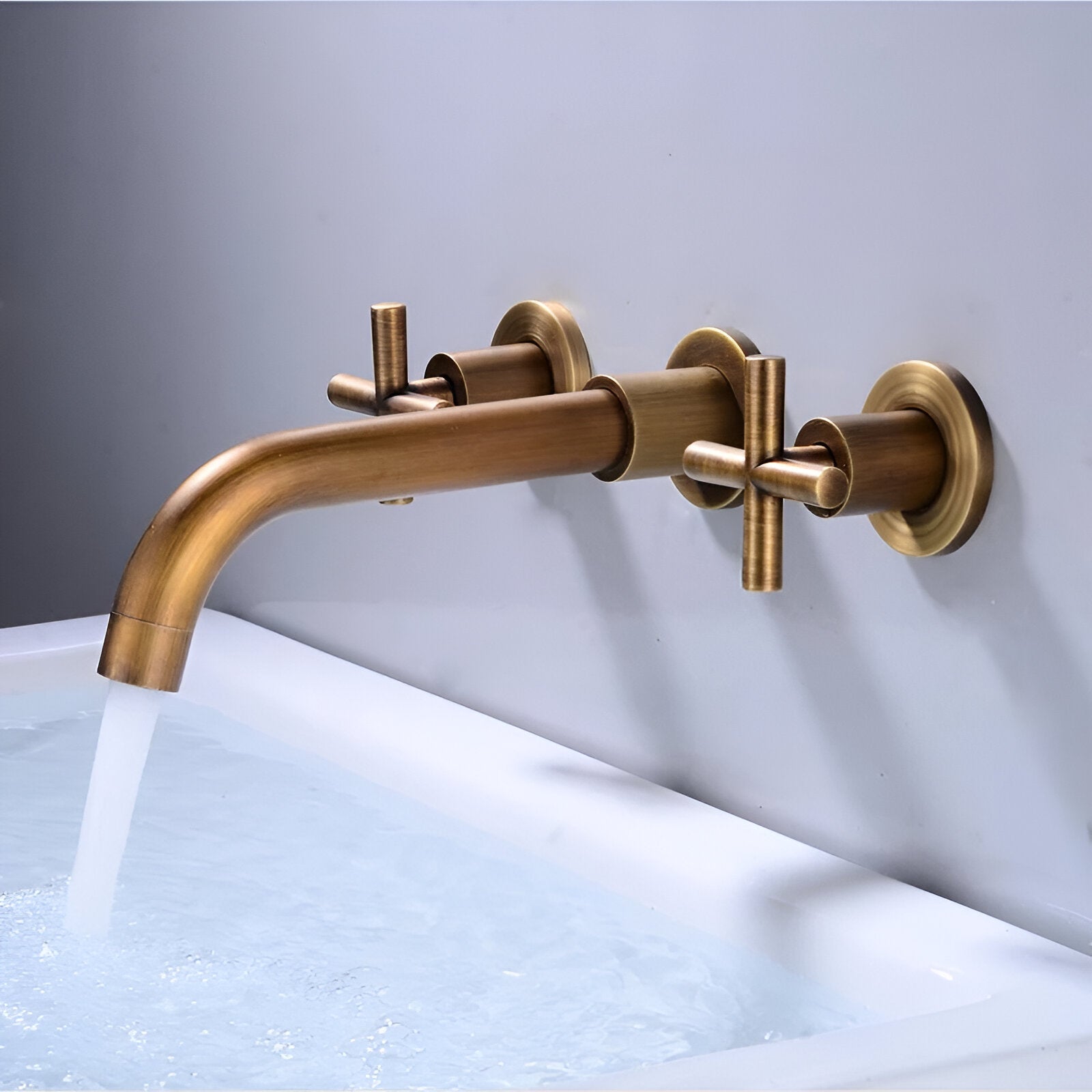 lovasen wall mounted bathroom faucet brass