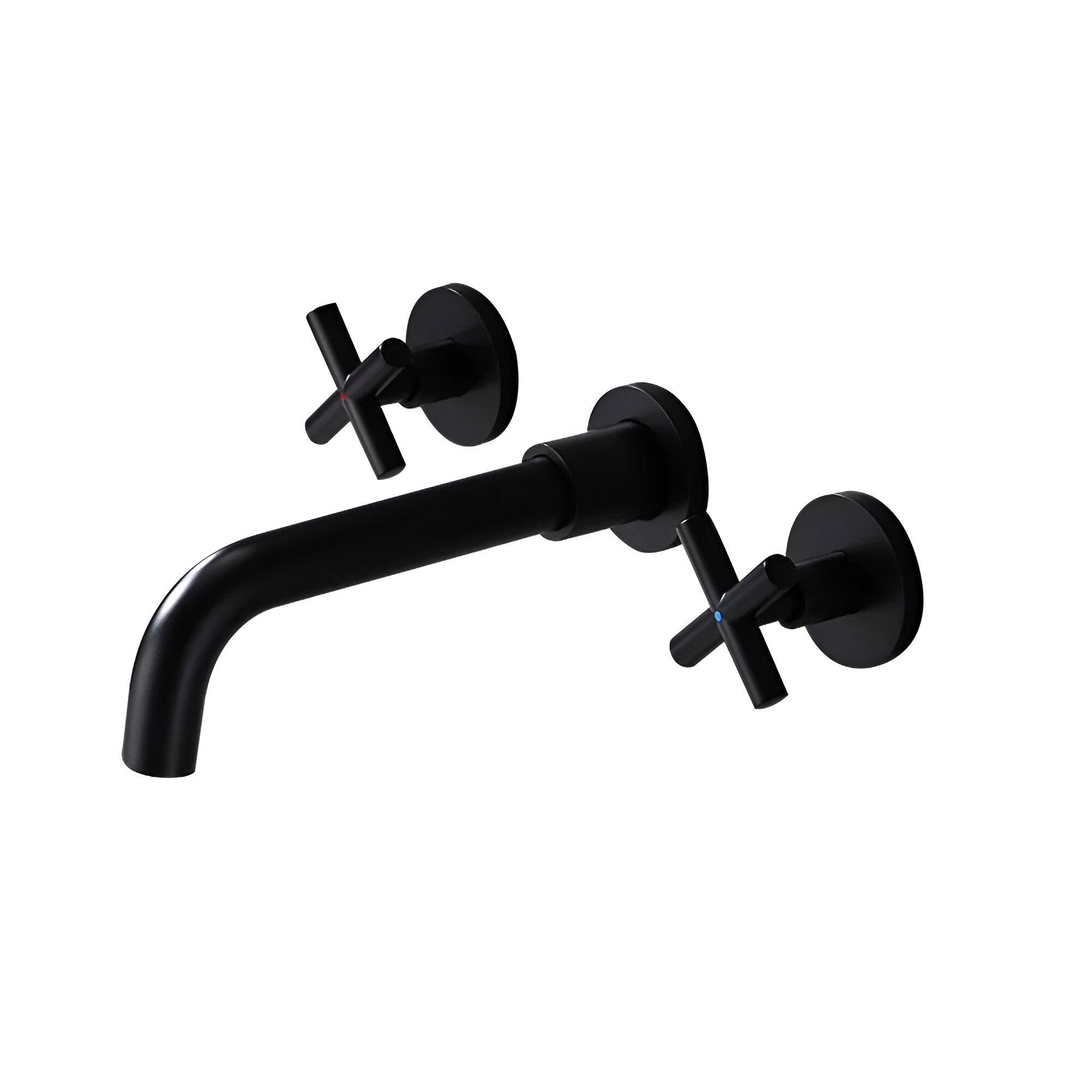 lovasen wall mounted bathroom faucet double handle black