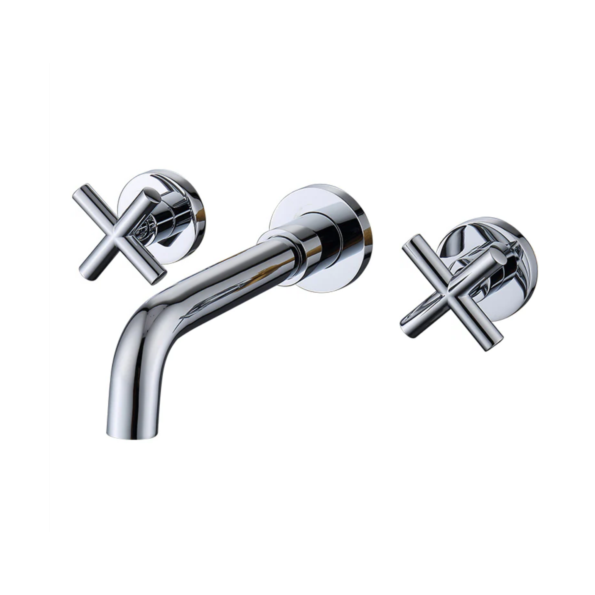 lovasen wall mounted bathroom faucet double handle chrome