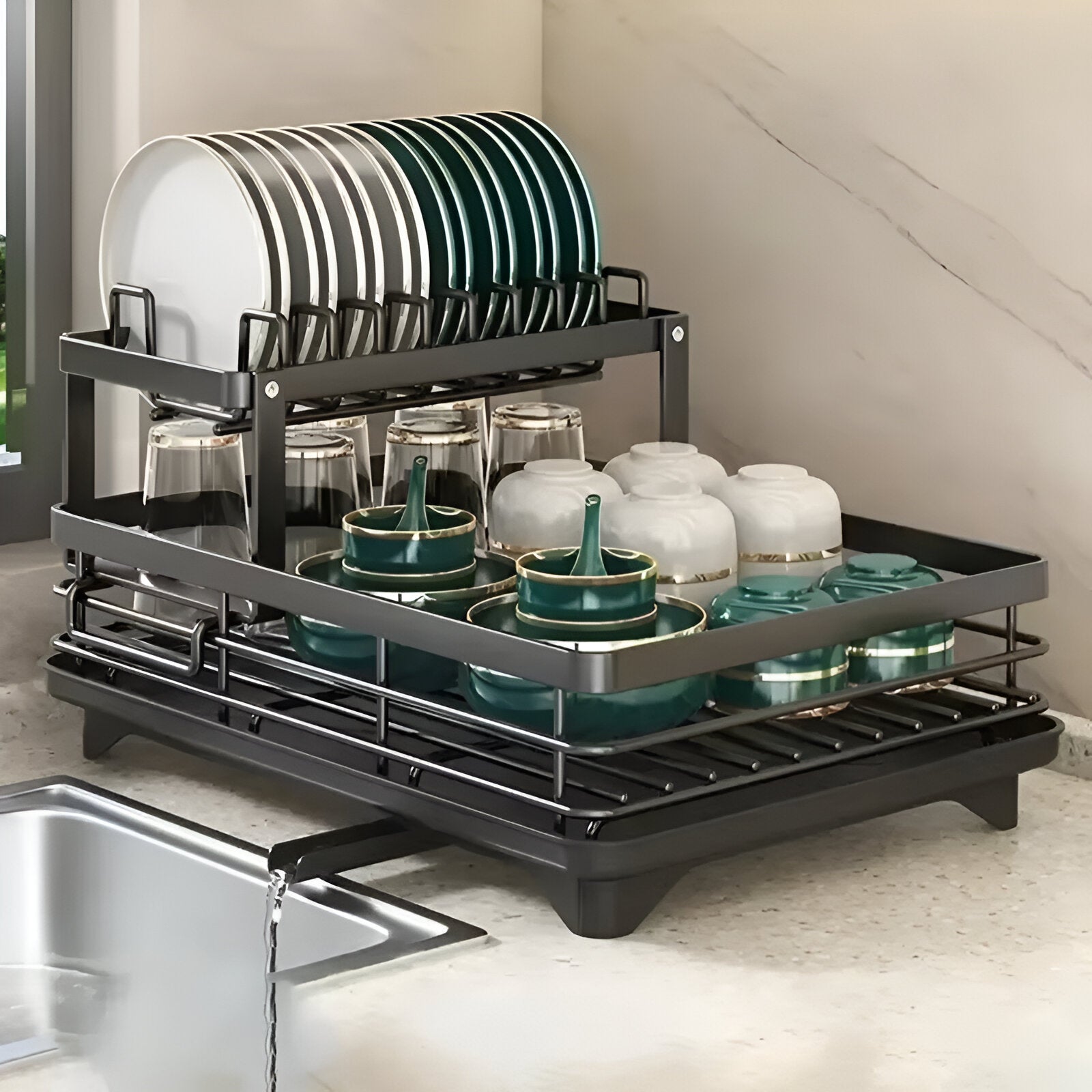 Kitchen Dish Rack 16.7"