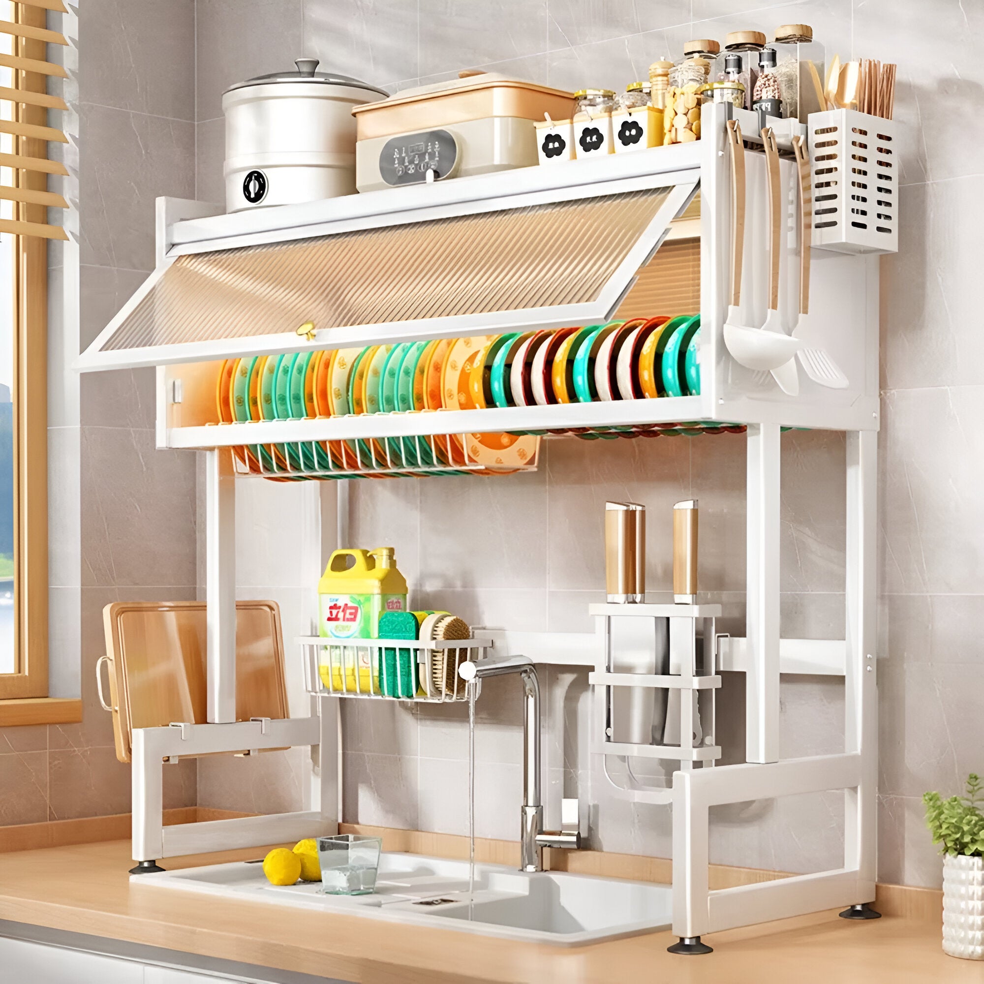 Kitchen Over The Sink Dish Rack