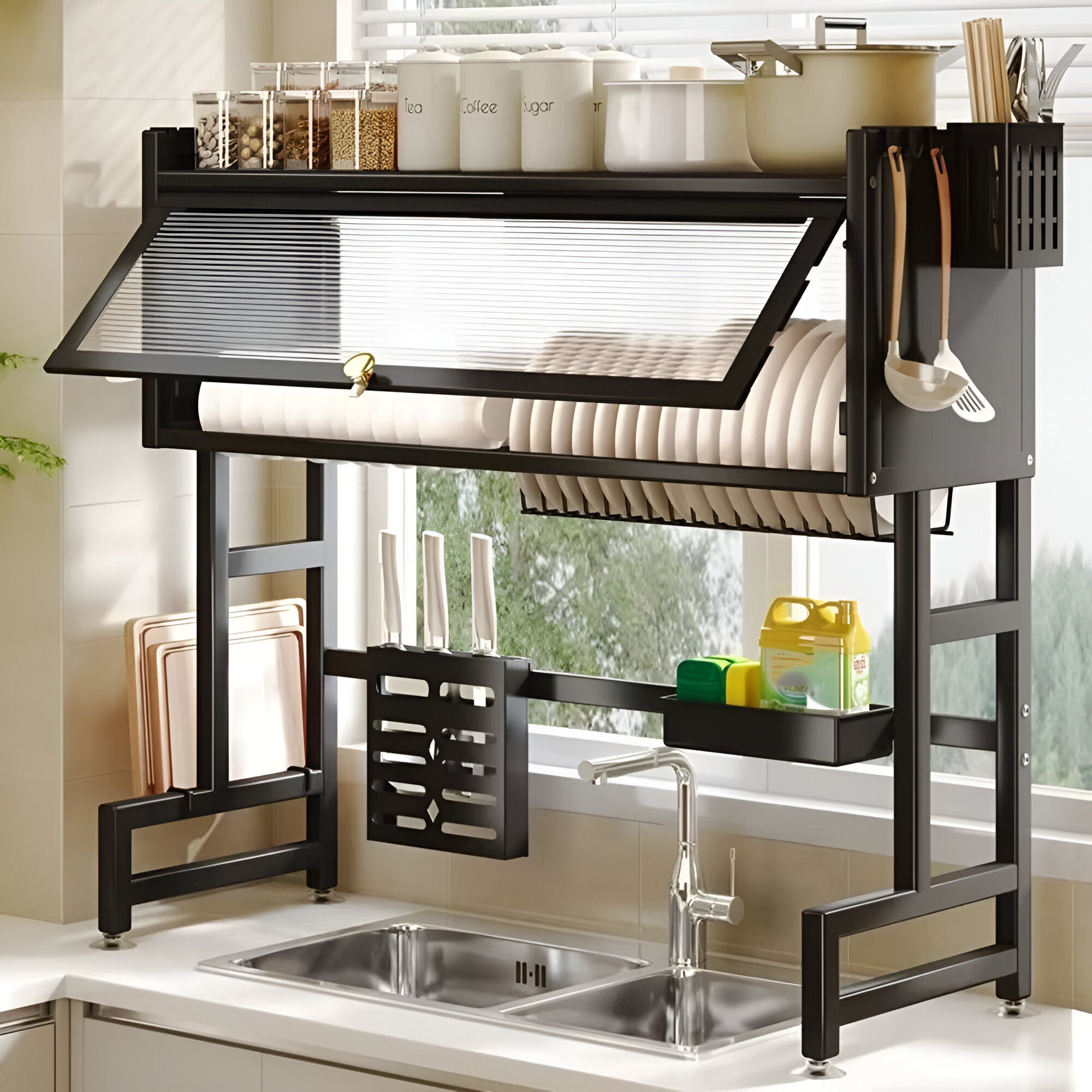 Kitchen Over The Sink Dish Rack