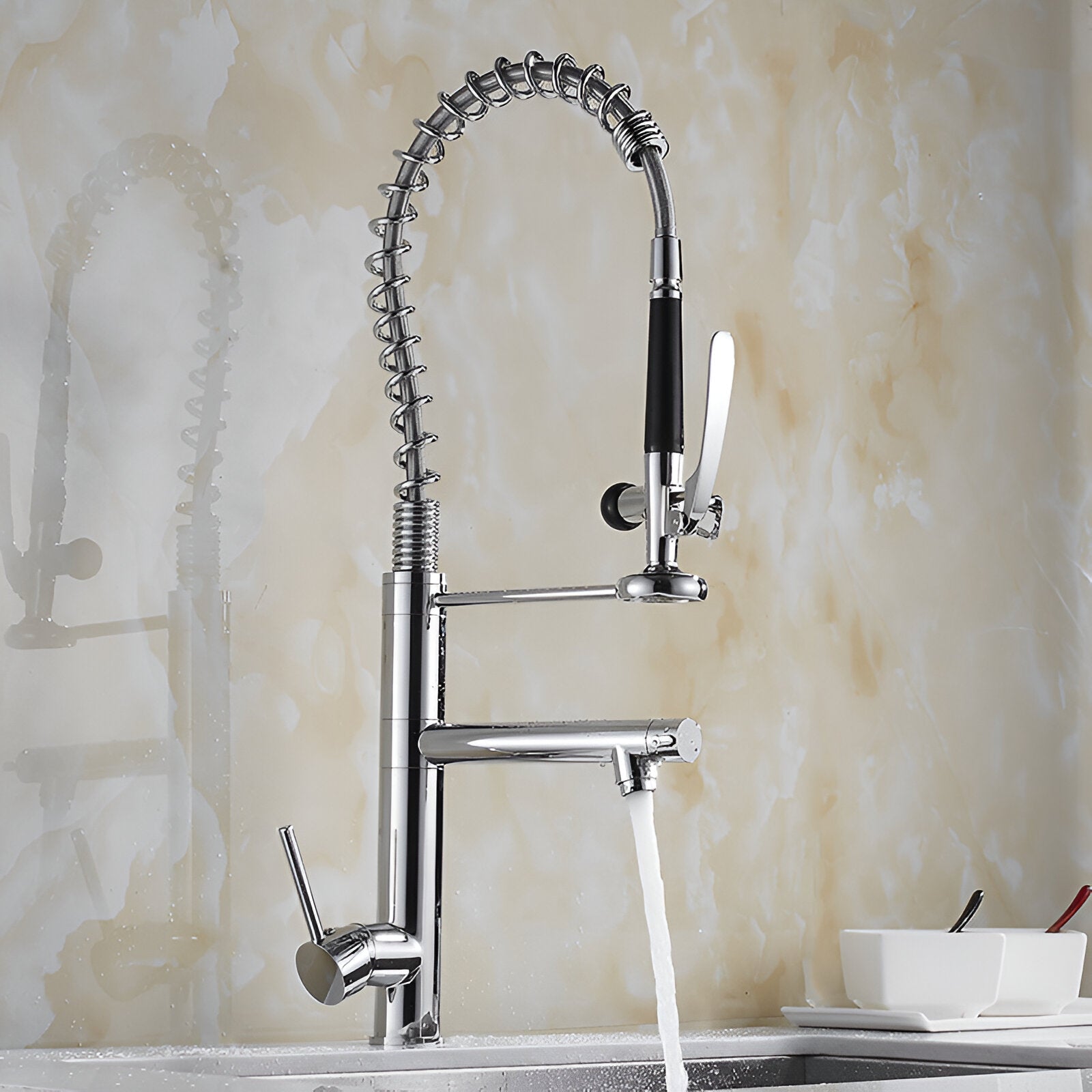 Chrome industrial professional faucet